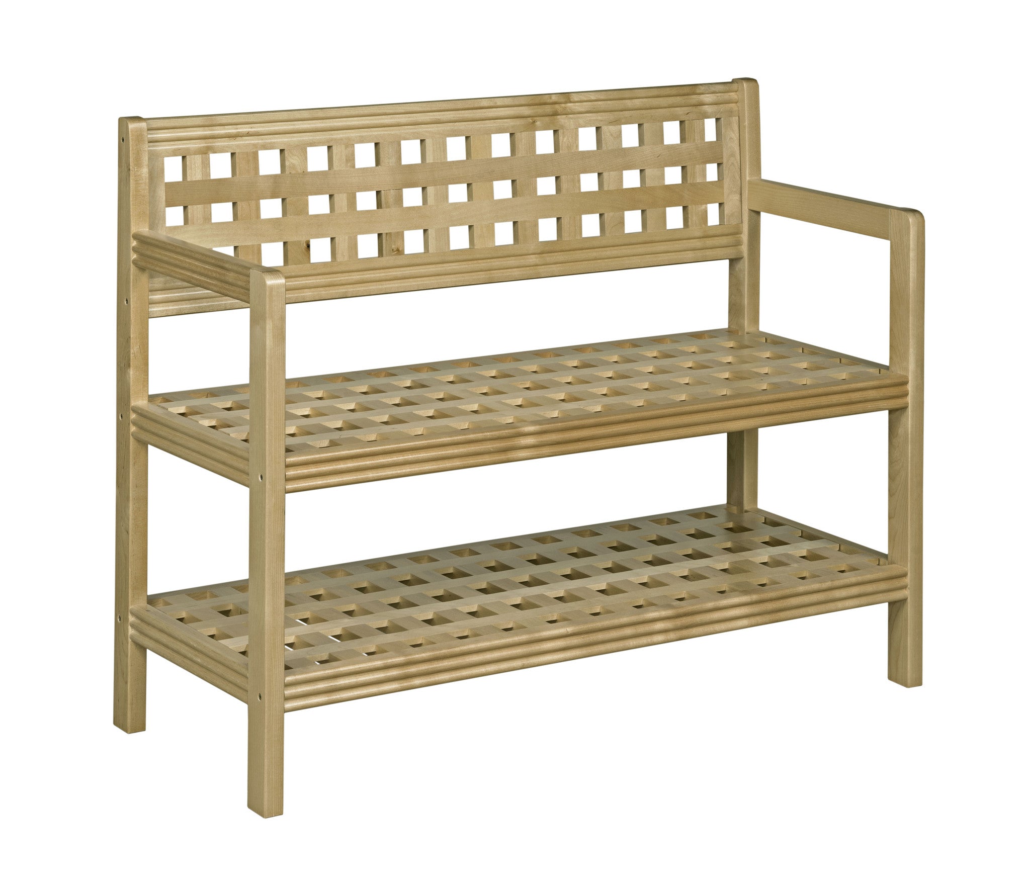 Beaumont Solid Birch Wood Large Bench with Back