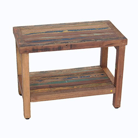 Classic 24" Boatwood Coffee Table with Shelves